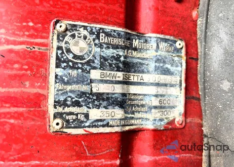 1957 BMW Isetta from USA, damaged, VIN 500655